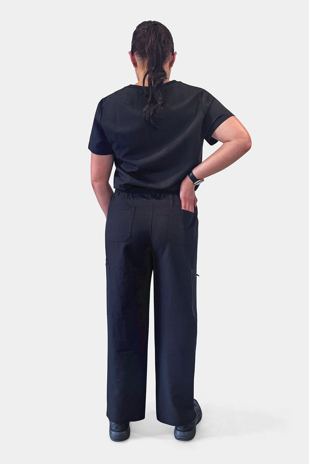 Straight Scrub Pants - Black Babuchaa