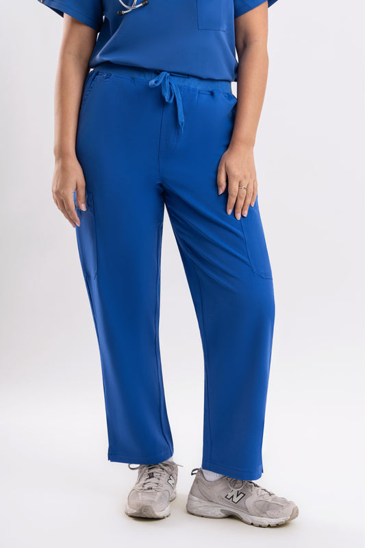 Core Straight Scrub Pants-Royal Blue