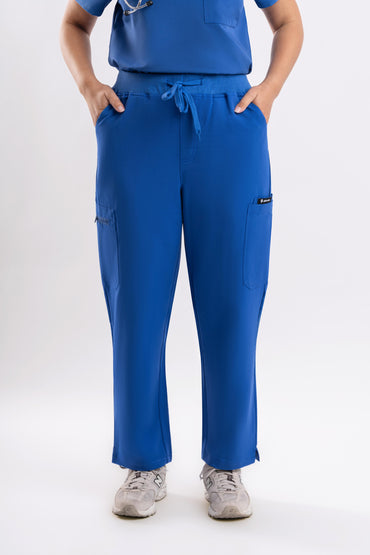 Core Straight Scrub Pants-Royal Blue
