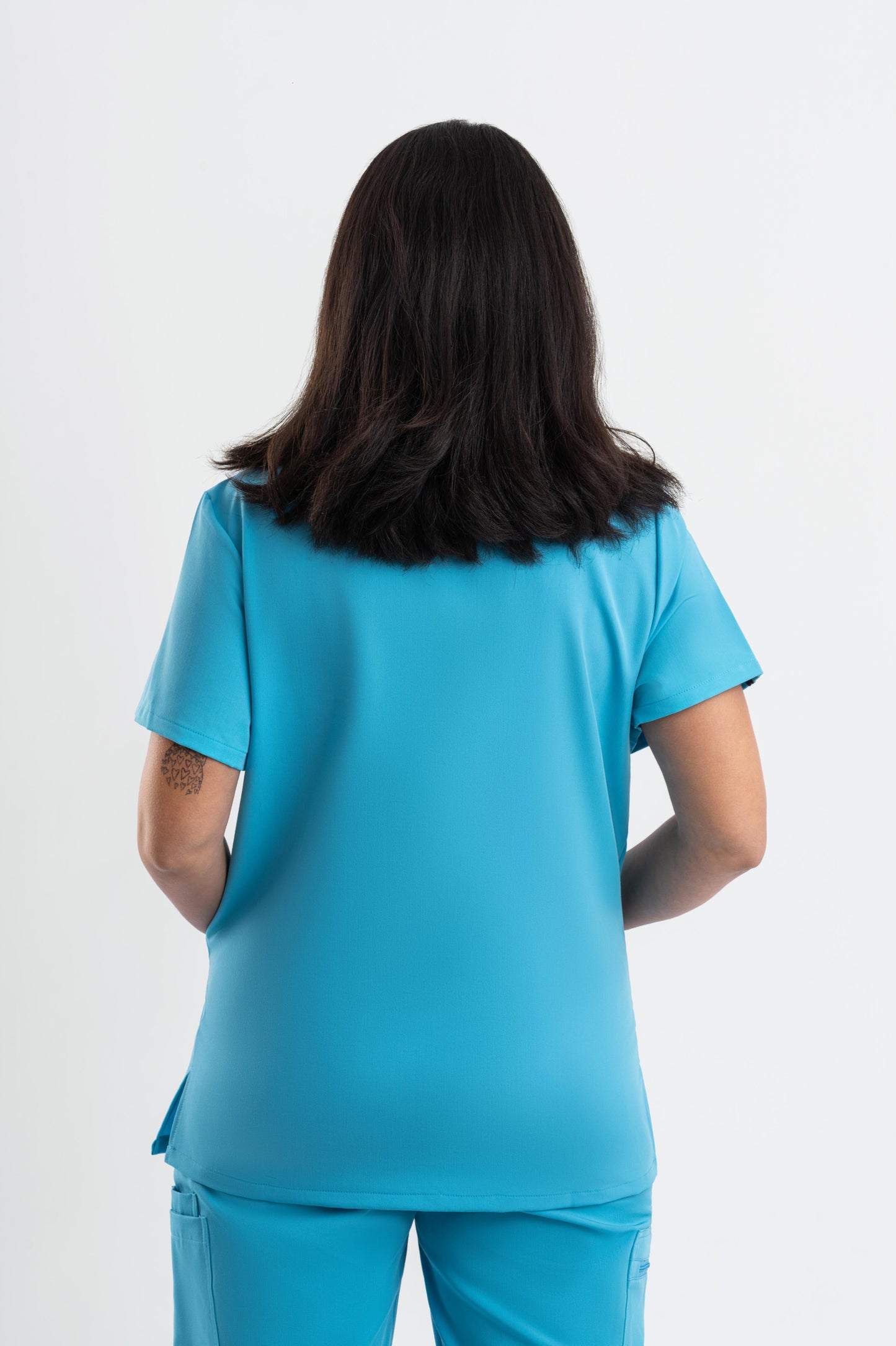 Halo – Women’s Crew Neck Scrub Top-Teal