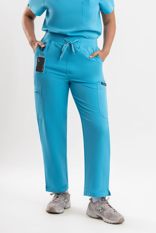 Core Straight Scrub Pants-Teal