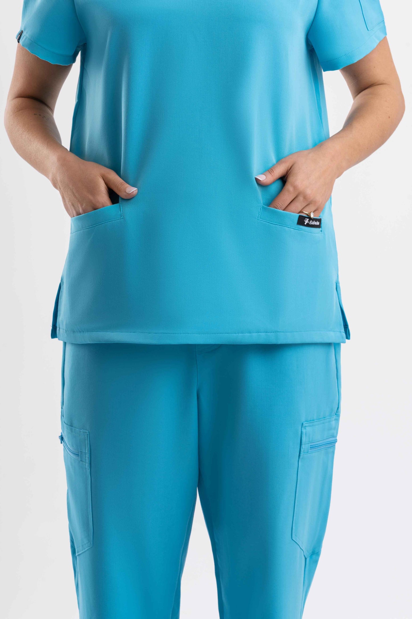 V Neck Scrub Top - Teal
