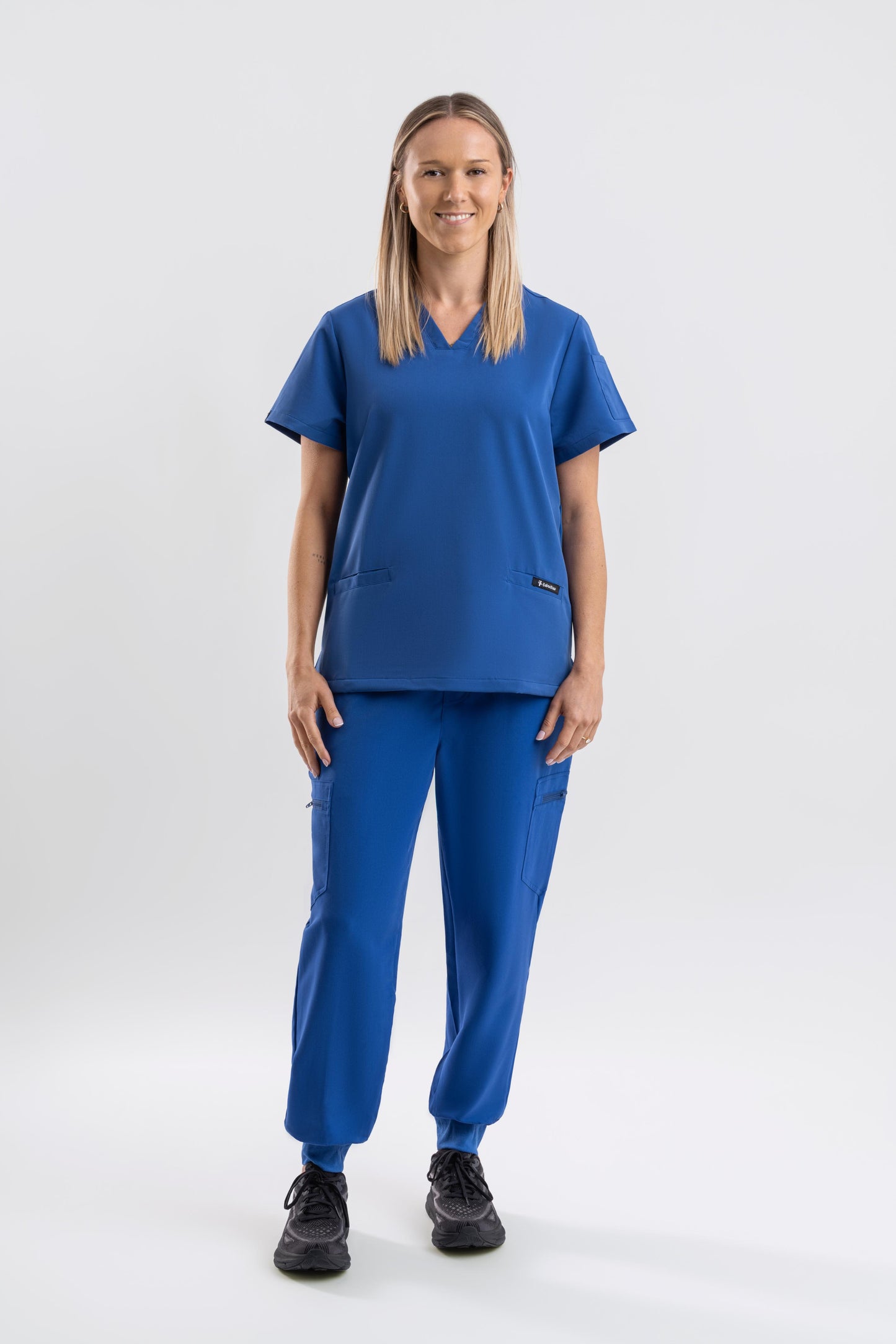 Zeal – Women’s V-Neck Scrub Top-Royal Blue