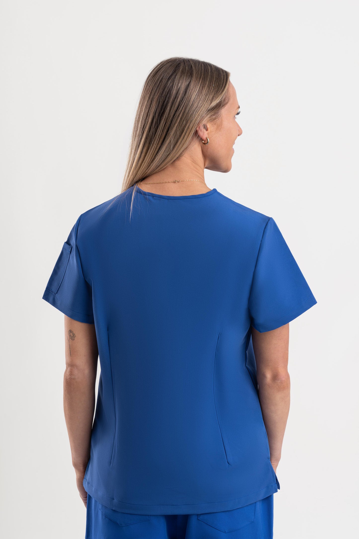 Zeal – Women’s V-Neck Scrub Top-Royal Blue