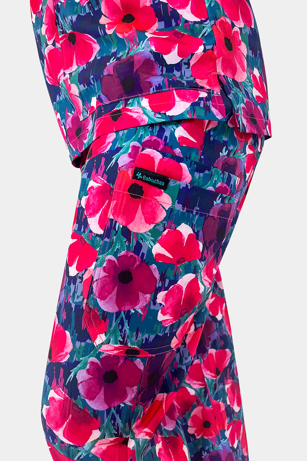 Crimson Bloom Scrub set