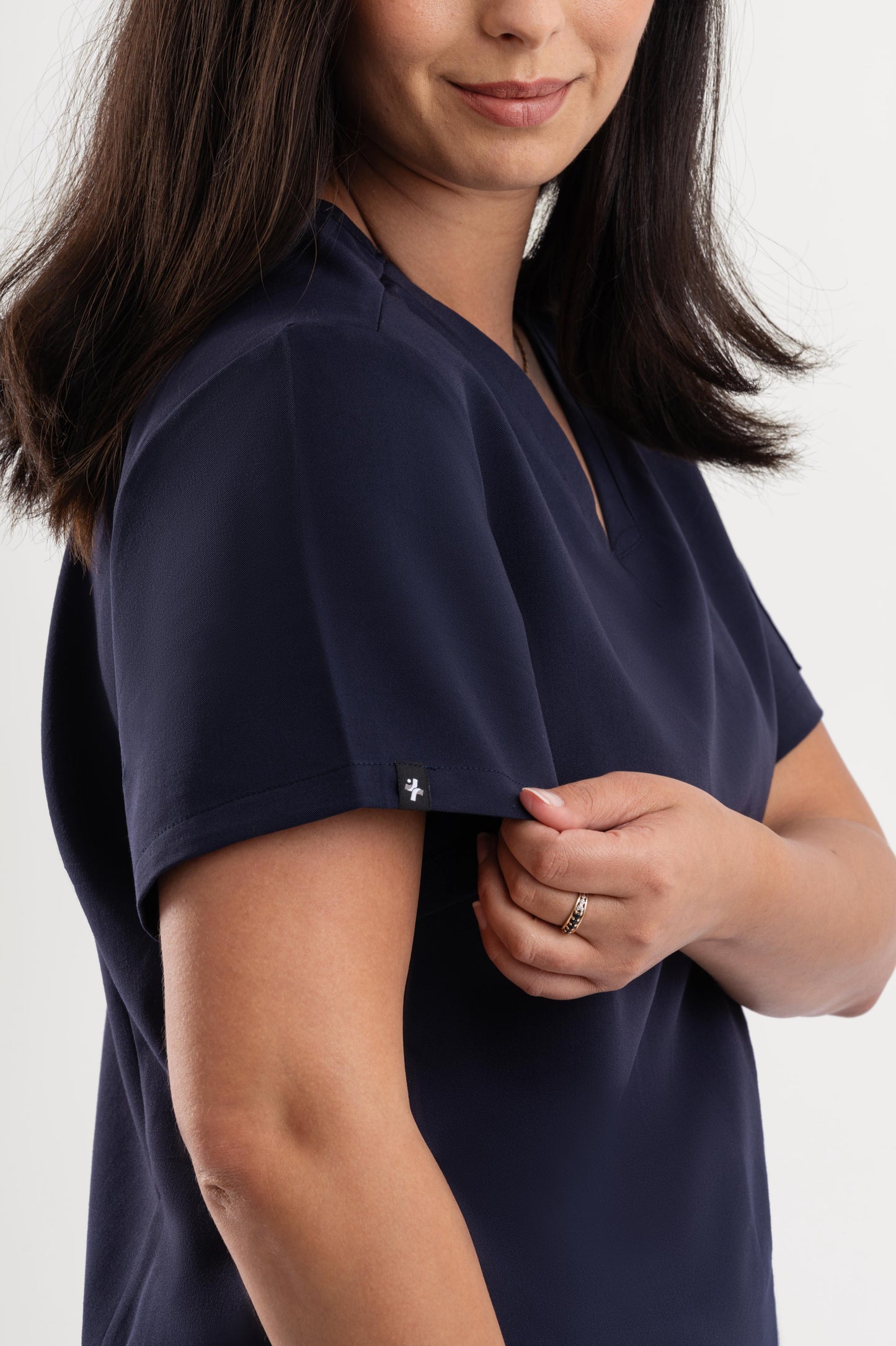 Zeal – Women’s V-Neck Scrub Top-Navy Blue