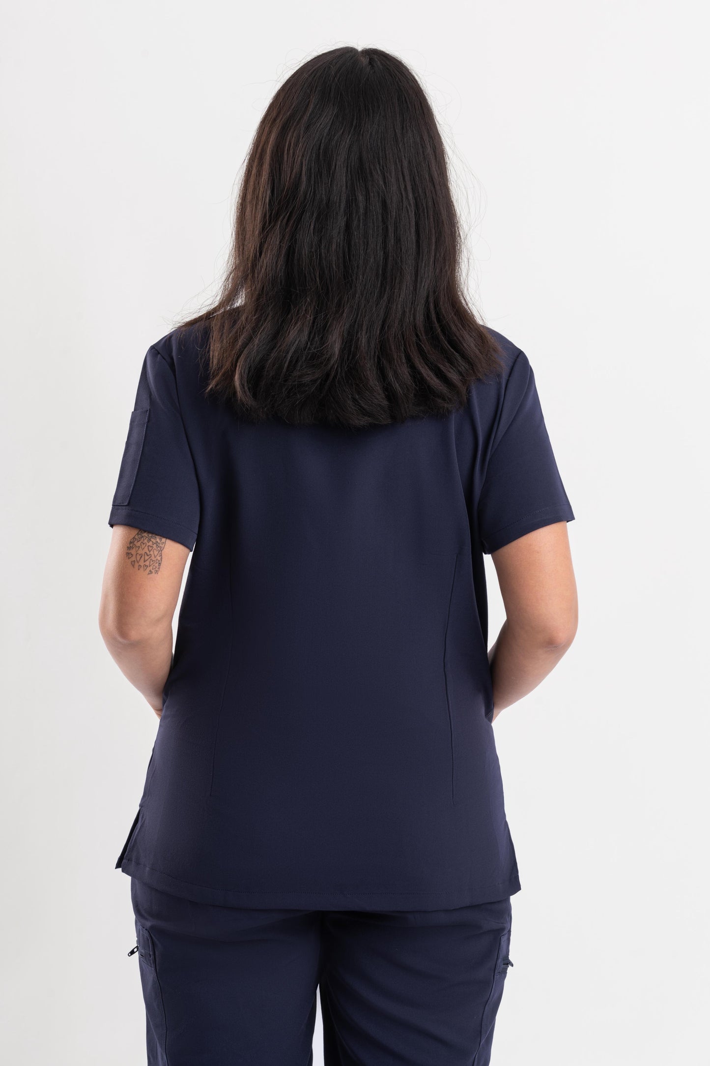 Zeal – Women’s V-Neck Scrub Top-Navy Blue