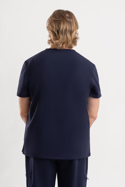 Valor – Men’s V-Neck Scrub Top-Navy Blue