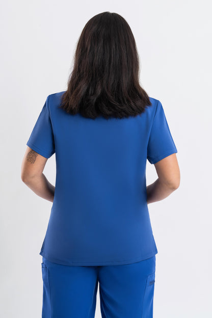 Halo – Women’s Crew Neck Scrub Top-Royal Blue