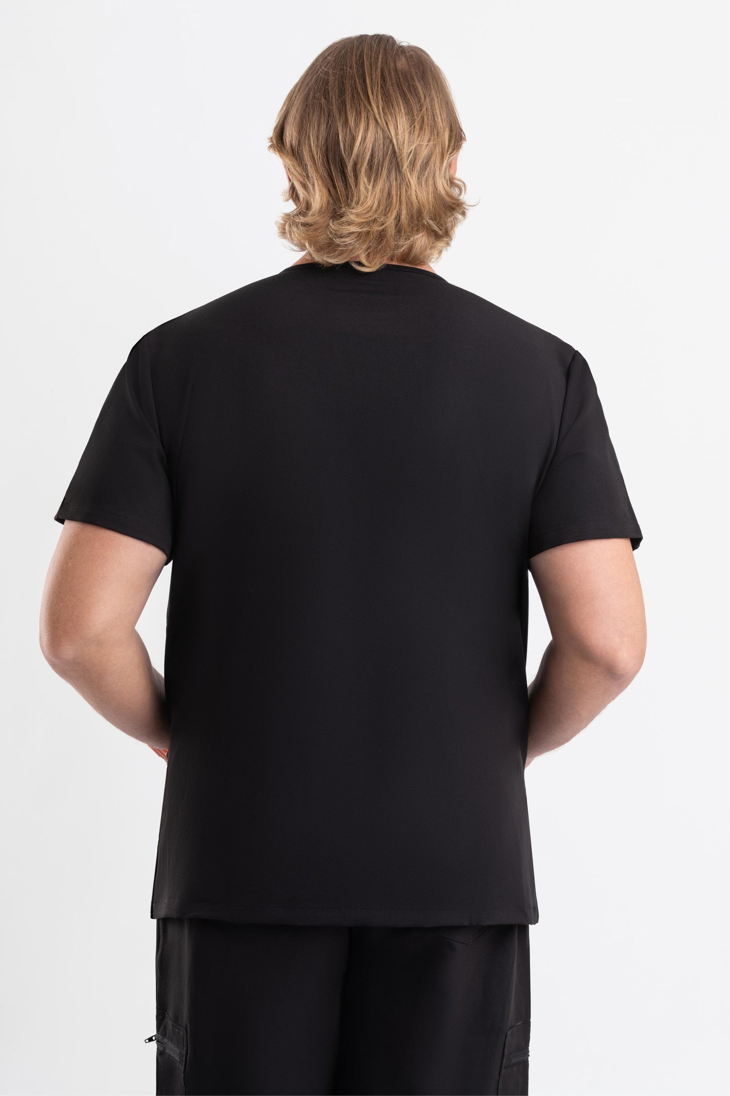 Valor – Men’s V-Neck Scrub Top-Black