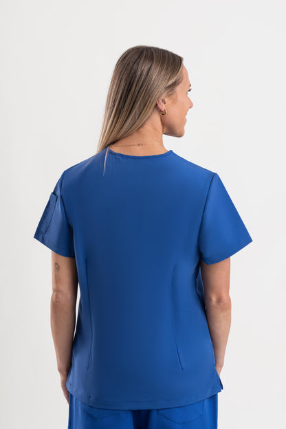 Zeal – Women’s V-Neck Scrub Top-Royal Blue