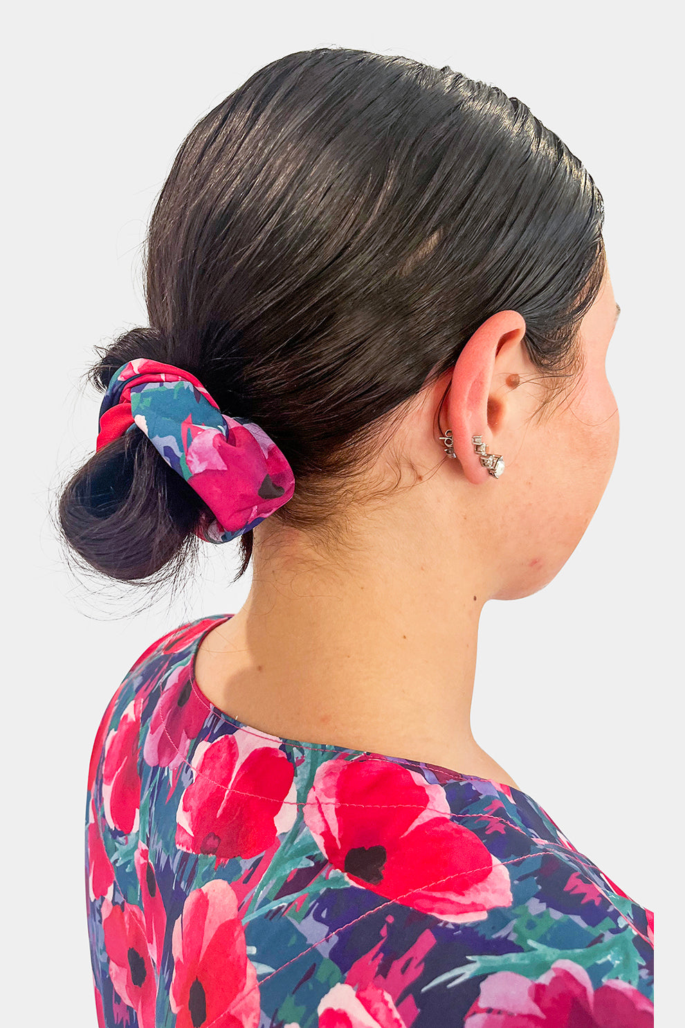 Crimson Bloom Scrub set