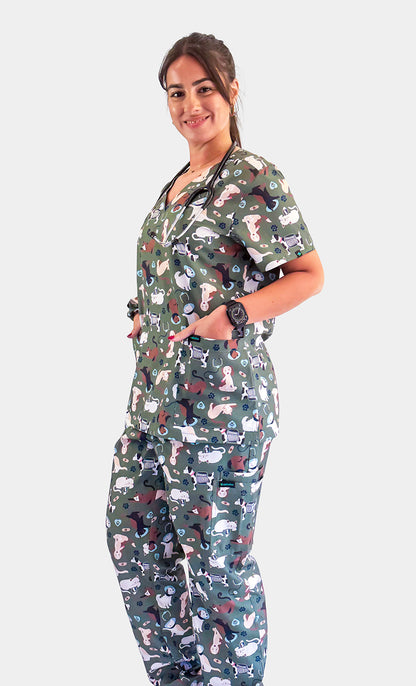 Paws on Duty Scrub Set