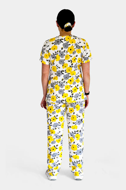 Golden Bloom Scrub Set