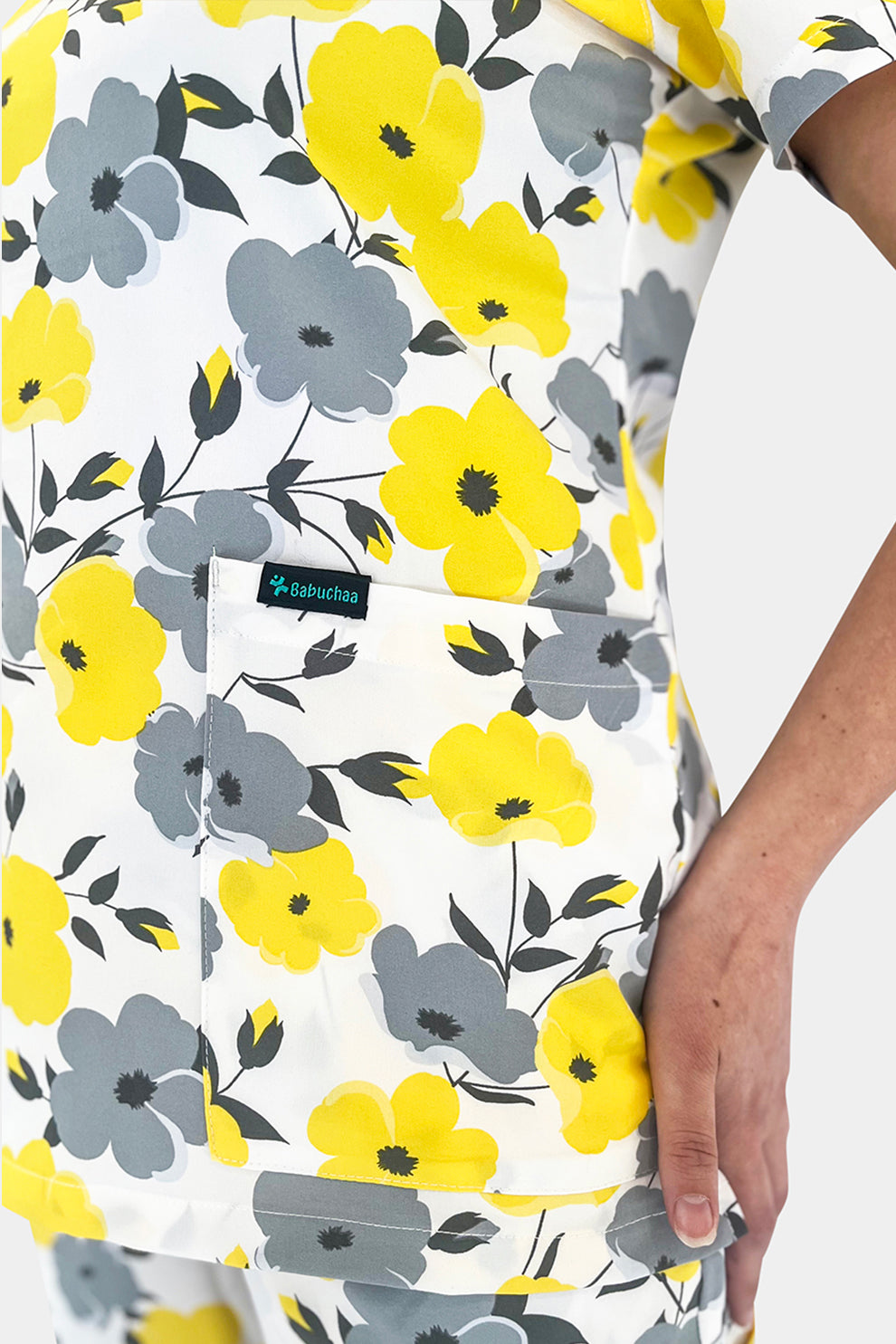 Golden Bloom Scrub Set