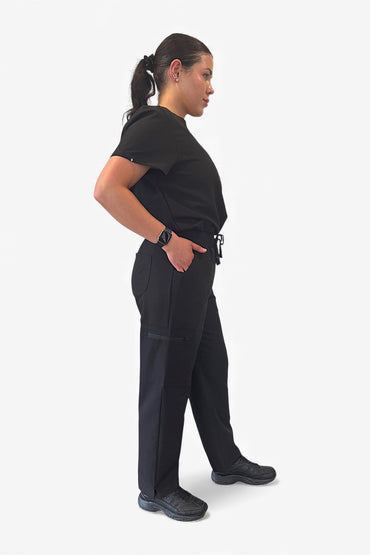 Core – Straight Scrub Pants-Black