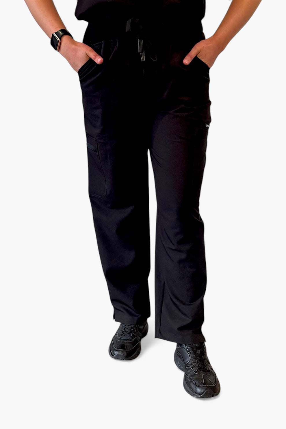 Core – Straight Scrub Pants-Black