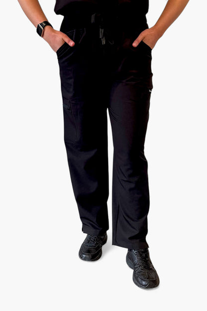 Core – Straight Scrub Pants-Black