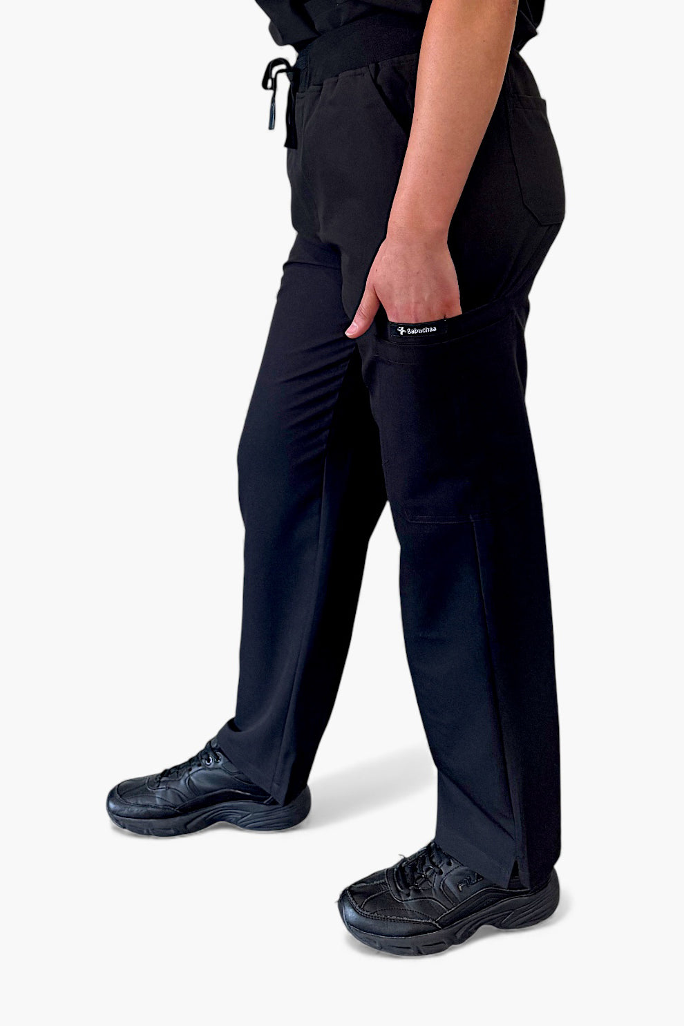 Core – Straight Scrub Pants-Black
